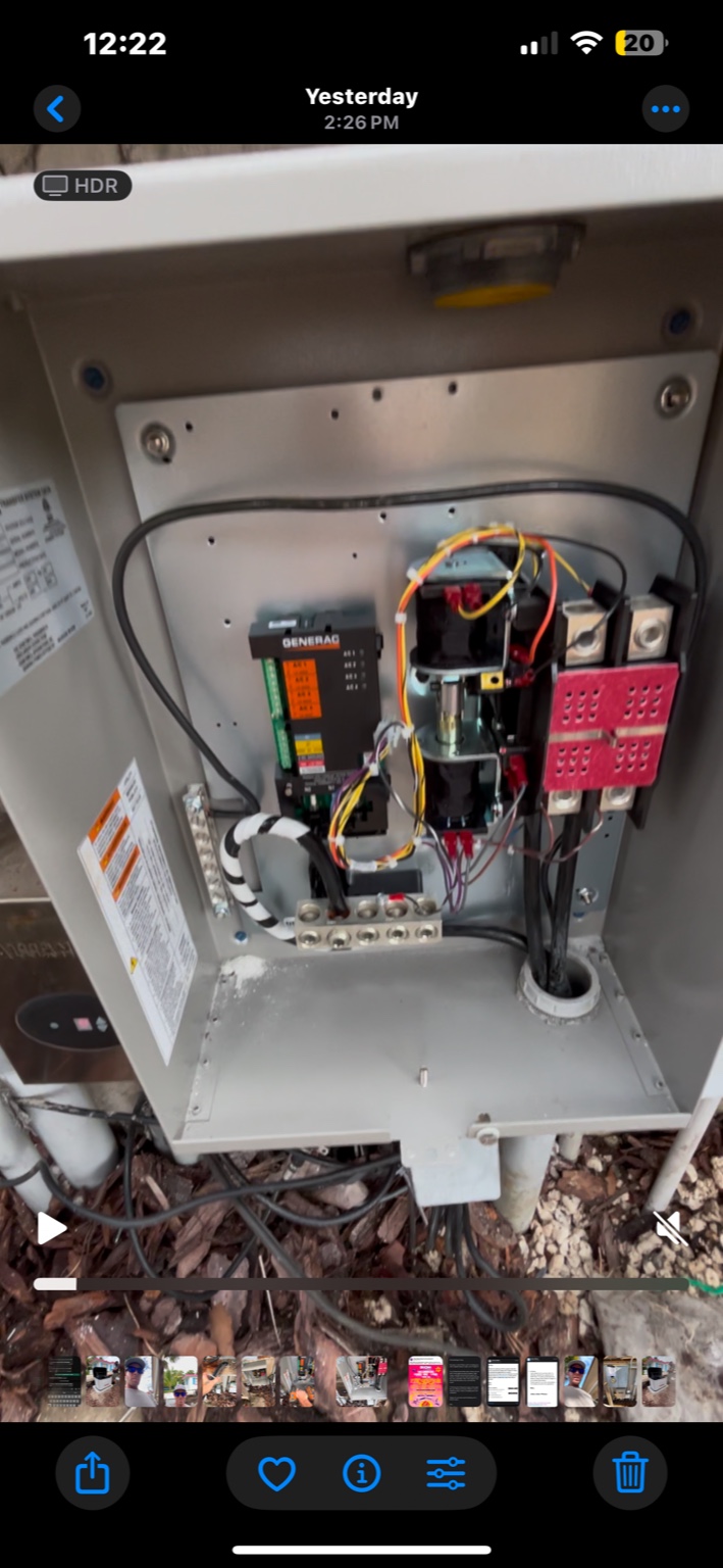 Transfer switch wiring